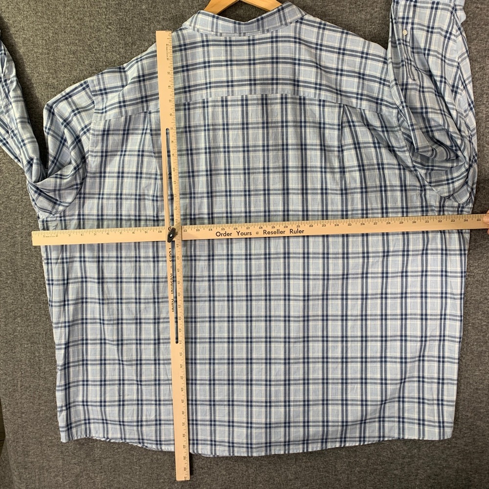 Oak Hill Shirt Men 4XL Blue Plaid DXL Oversize Button Down Cotton NEW - Picture 5 of 8